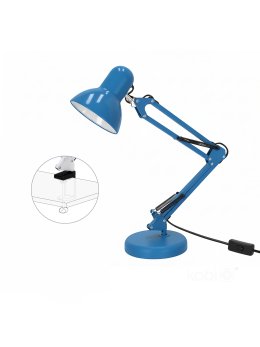 Lampka biurkowa AURIQ 1xE27 niebieska LED2B 