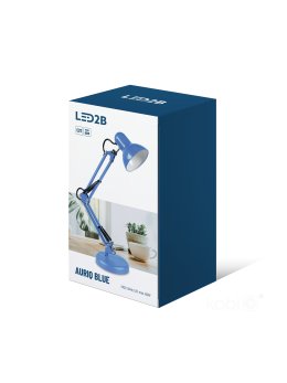 Lampka biurkowa AURIQ 1xE27 niebieska LED2B 