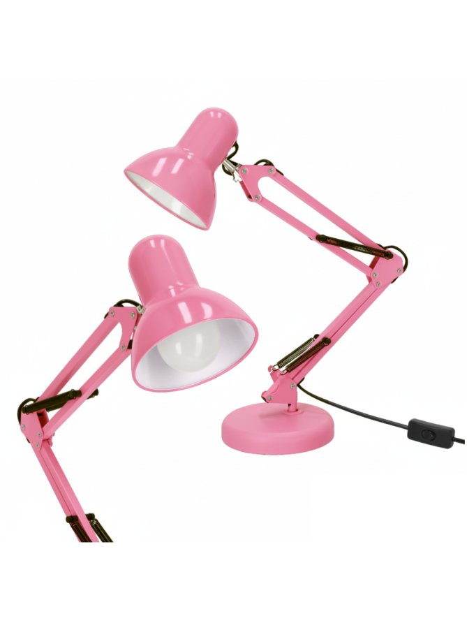 Lampka biurkowa AURIQ 1xE27 różowa LED2B 