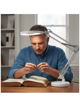 Lampka biurkowa LED AURIQ LOUPE 10W 3CCT biała LED2B  2
