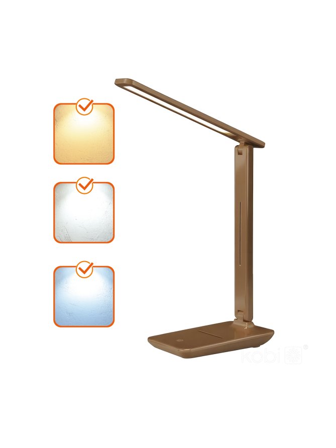 Lampka biurkowa LED NOBLITE N 7W 3CCT brązowa LED2B 