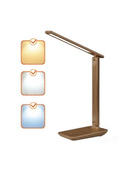 Lampka biurkowa LED NOBLITE N 7W 3CCT brązowa LED2B 