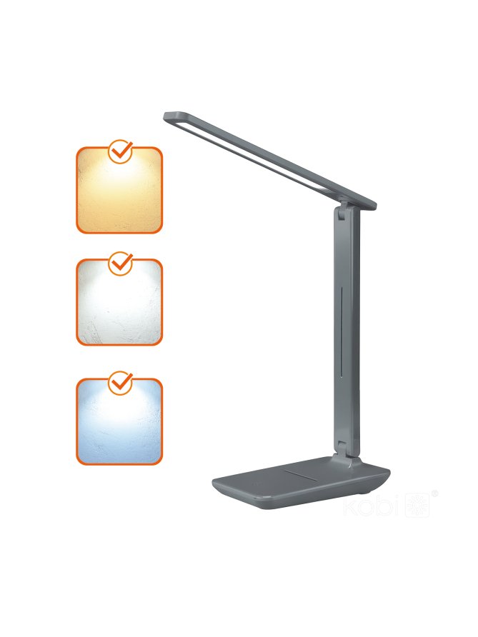 Lampka biurkowa LED NOBLITE N 7W 3CCT szara LED2B 