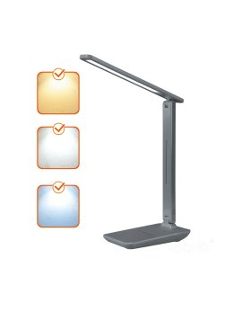 Lampka biurkowa LED NOBLITE N 7W 3CCT szara LED2B 