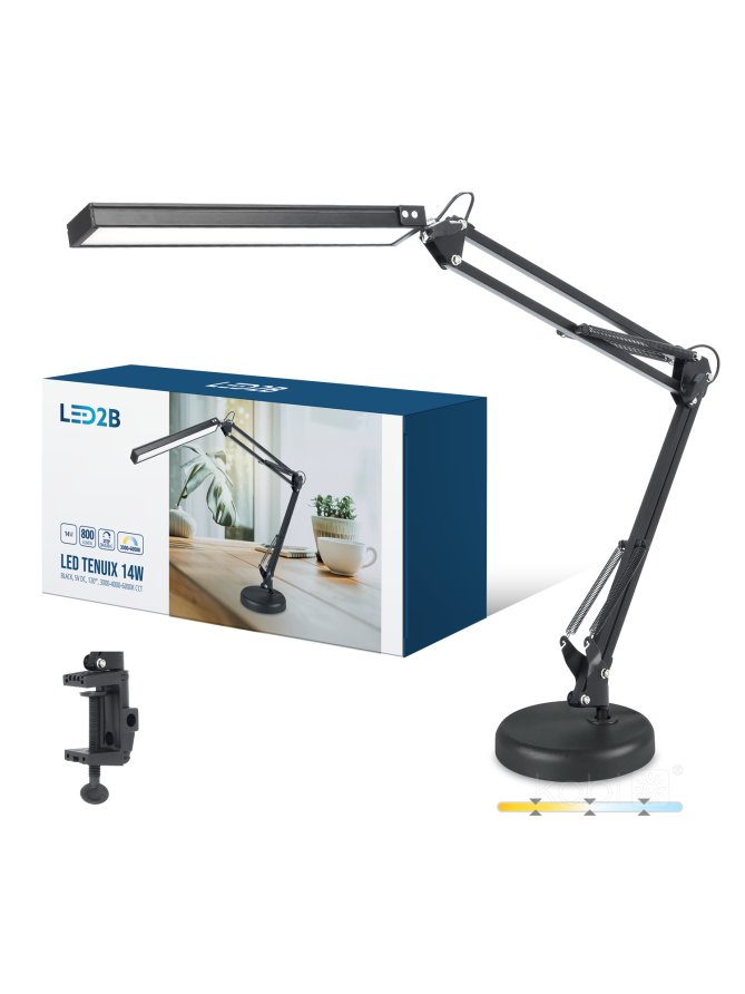Lampka biurkowa LED TENUIX 14W 3CCT czarna LED2B 