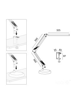 Lampka biurkowa LED TENUIX 14W 3CCT czarna LED2B 