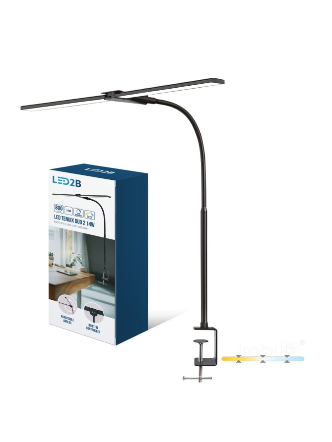 Lampka biurkowa LED TENUIX DUO 2 14W CCT czarna LED2B 