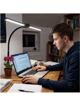 Lampka biurkowa LED TENUIX DUO 2 14W CCT czarna LED2B 