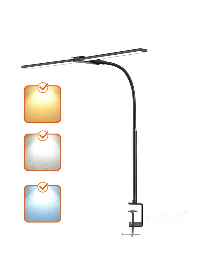 Lampka biurkowa LED TENUIX DUO 2 14W CCT czarna LED2B 
