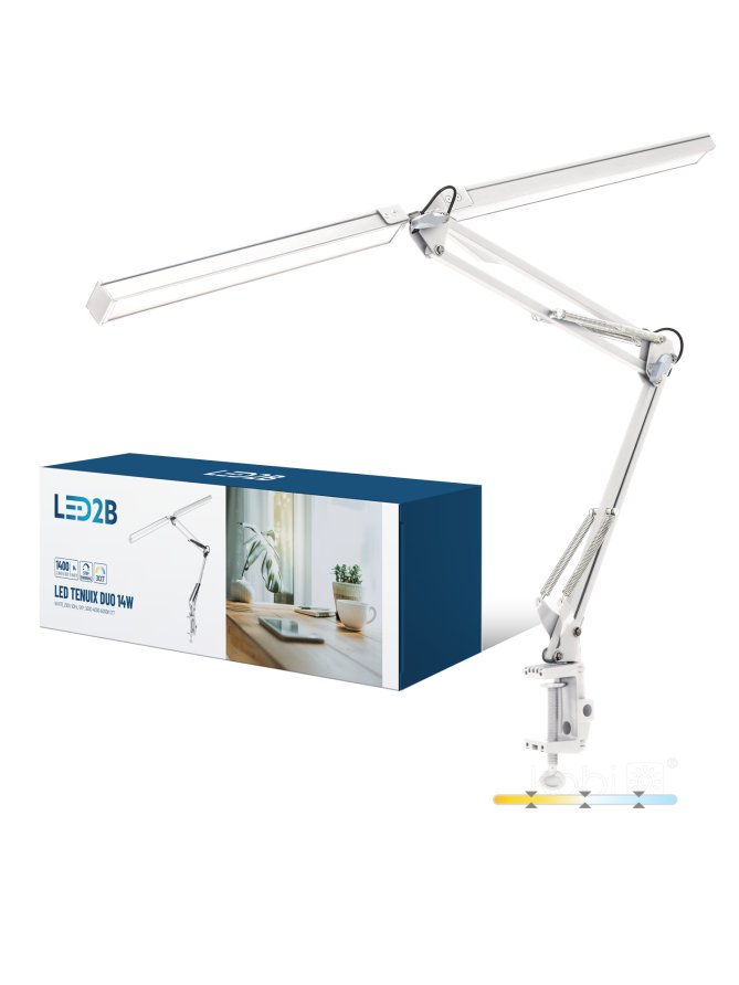 Lampka biurkowa LED TENUIX DUO 14W 3CCT biała LED2B 