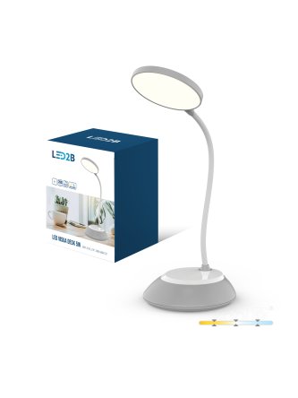 Lampka biurkowa LED VISUA DESK 5W szara LED2B 