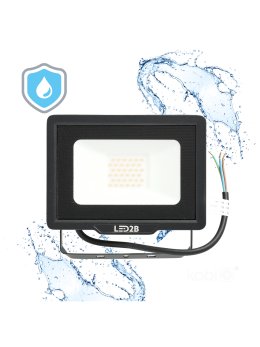 Naświetlacz LED halogen zewnętrzny MH 30W 6500K IP65 czarny LED2B 