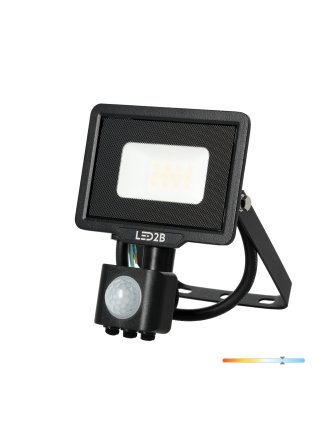 Naświetlacz zewnętrzny z czujnikiem ruchu PIR LED MHC 10W 6500K IP65 czarny LED2B 