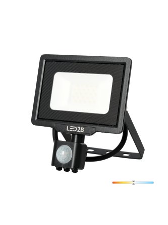 Naświetlacz zewnętrzny z czujnikiem ruchu PIR LED MHC 20W 4000K IP65 czarny LED2B 
