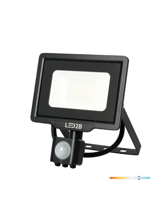 Naświetlacz zewnętrzny z czujnikiem ruchu PIR LED MHC 20W 6500K IP65 czarny LED2B 