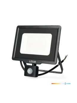 Naświetlacz zewnętrzny z czujnikiem ruchu PIR LED MHC 50W 6500K IP65 czarny LED2B 