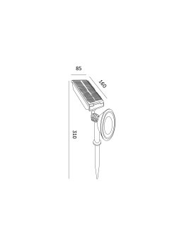 Lampa solarna wbijana LED LANCE 6000K IP44 LED2B 