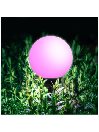 Lampa solarna wbijana LED SPHERE G2 20cm RGB IP44 LED2B  2