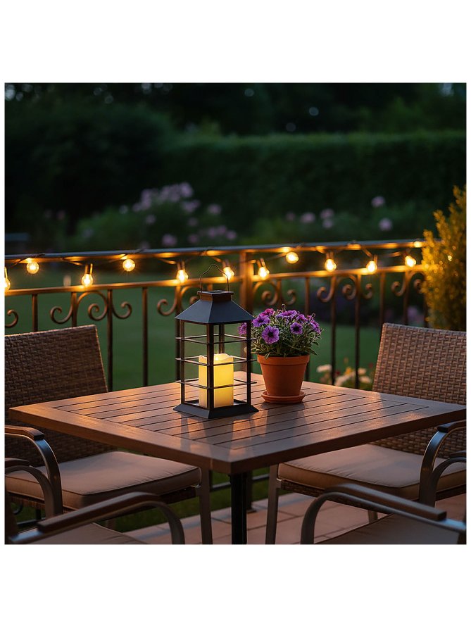 Lampion solarny ogrodowy CANDELIO P 2700K IP44 black LED2B 