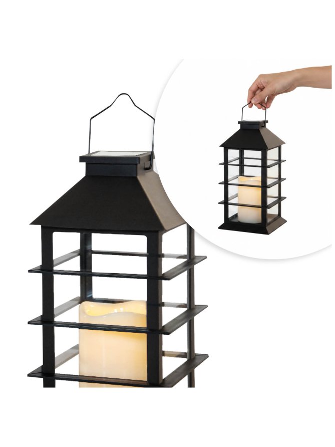 Lampion solarny ogrodowy CANDELIO P 2700K IP44 black LED2B 