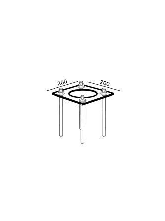 Kotwa montażowa do słupa oświetleniowego BASE SV 200x200mm Kobi  2