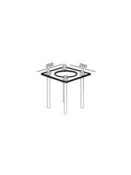 Kotwa montażowa do słupa oświetleniowego BASE SV 200x200mm Kobi 