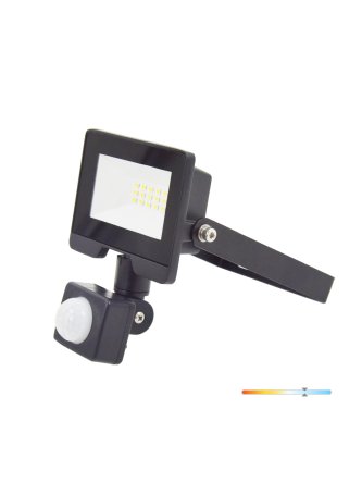 Naświetlacz LED z czujnikiem ruchu PIR 10W 6500K IP54 czarny LED2B RED 