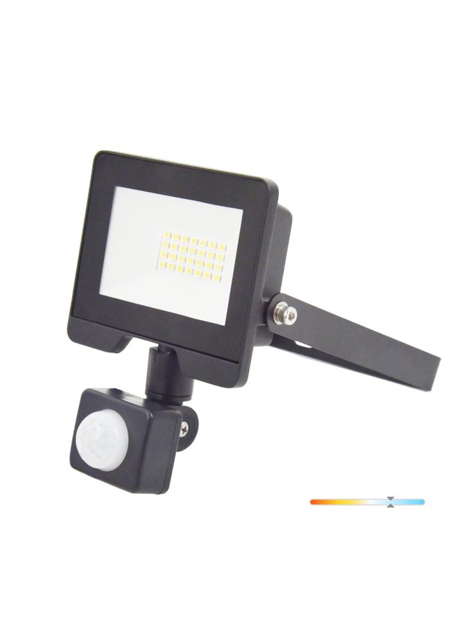 Naświetlacz LED z czujnikiem ruchu PIR 20W 6500K IP54 czarny LED2B RED 