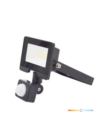 Naświetlacz LED z czujnikiem ruchu PIR 10W 4000K IP54 czarny LED2B RED 