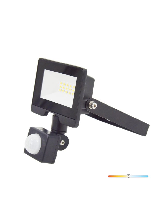 Naświetlacz LED z czujnikiem ruchu PIR 10W 4000K IP54 czarny LED2B RED 