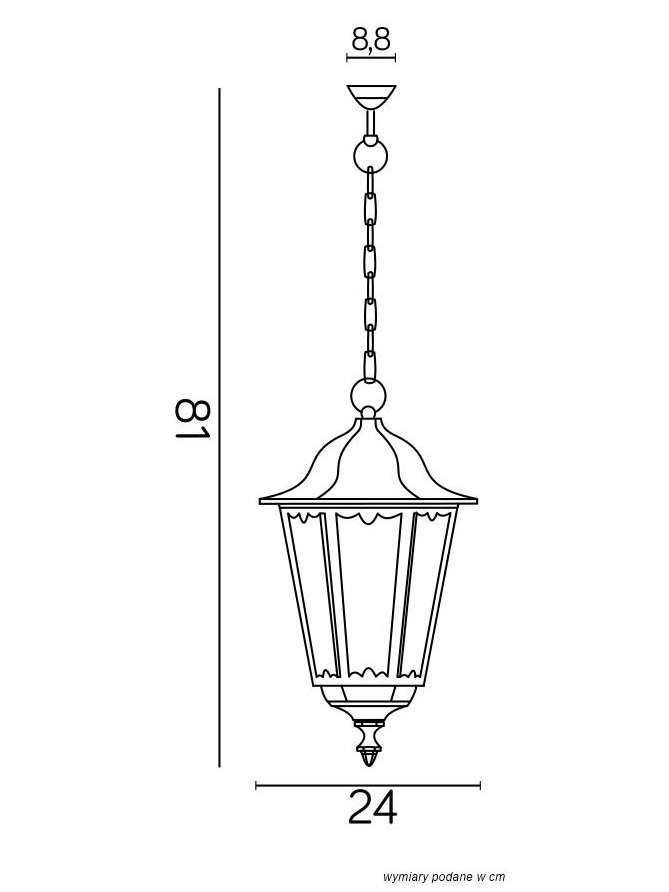 Lampa zewnętrzna wisząca ogrodowa Retro Classic K 1018/1/D - LEDco.pl