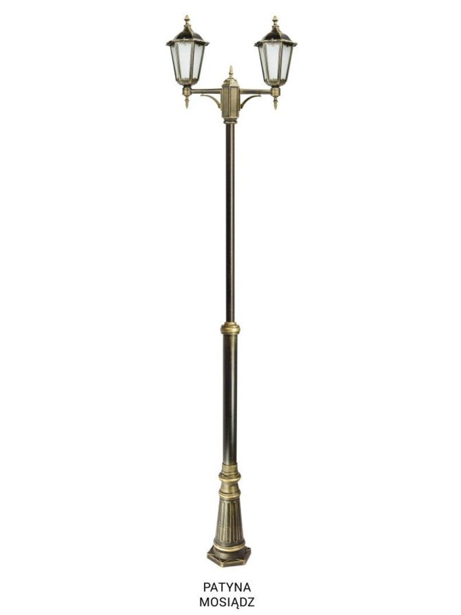 Podwójna latarnia ogrodowa RETRO CLASSIC 195-295cm | LEDco.pl