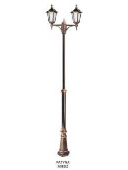 Podwójna latarnia ogrodowa RETRO CLASSIC 195-295cm | LEDco.pl