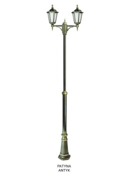 Podwójna latarnia ogrodowa RETRO CLASSIC 195-295cm | LEDco.pl