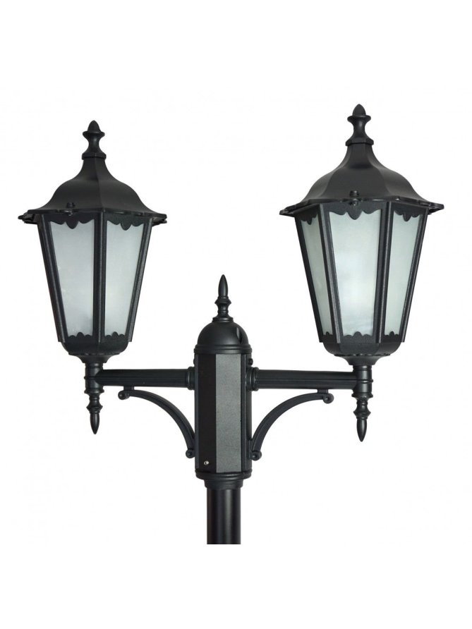 Podwójna latarnia ogrodowa RETRO CLASSIC 195-295cm | LEDco.pl