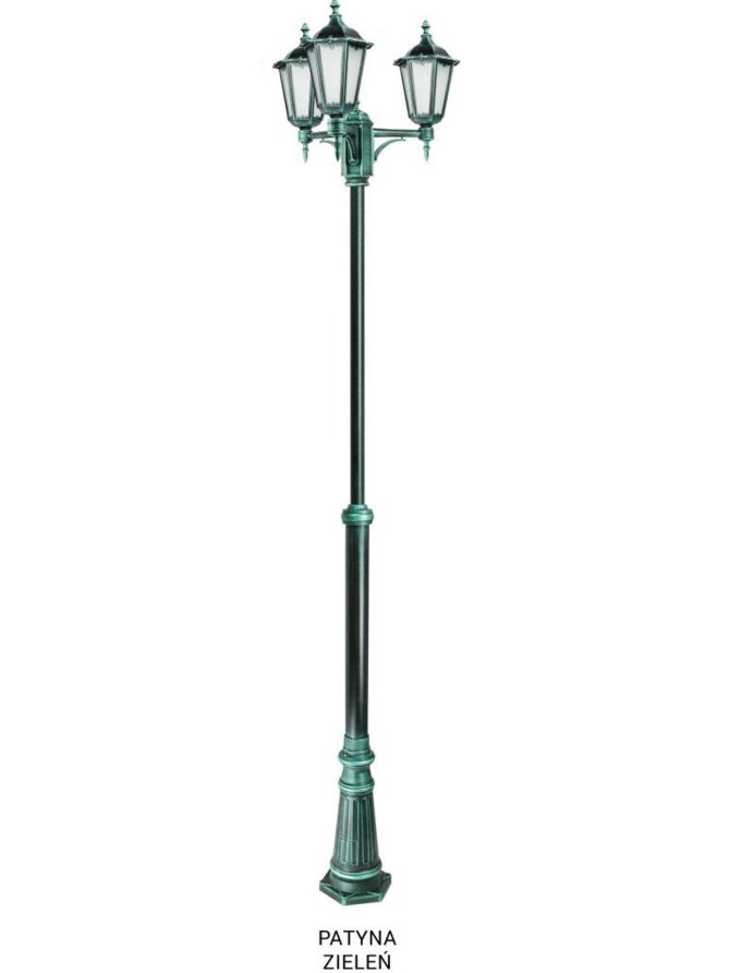 Latarnia Retro Classic 195-295cm OGMWN3 klasyczna potrójna - sklep LEDco.pl