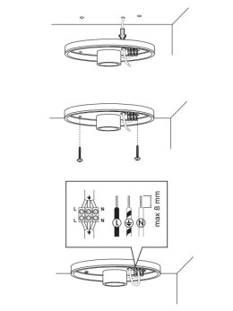 Lampa na sufit podbitkę natynkowa owalna TROMSO - LEDco.pl