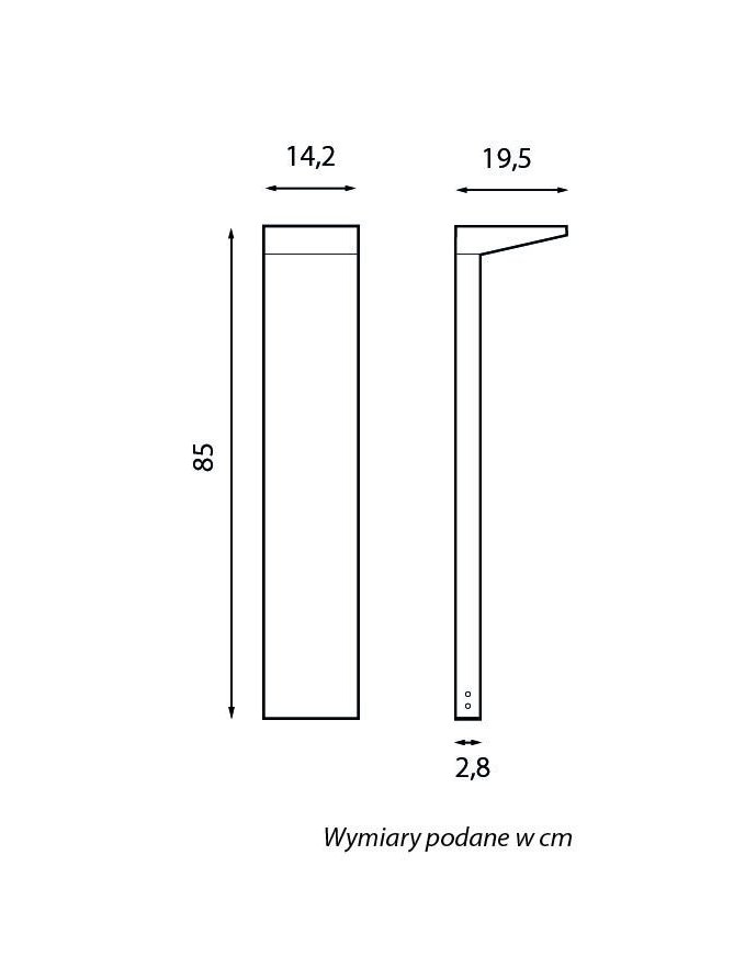 Lampa ogrodowa stojąca Karo B KB-850 85cm 10W IP65 | sklep LEDco.pl