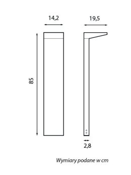 Lampa ogrodowa stojąca Karo B KB-850 85cm 10W IP65 | sklep LEDco.pl
