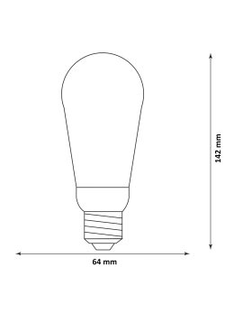 Żarówka LED filament 4W E27 bardzo ciepła - LEDco.pl