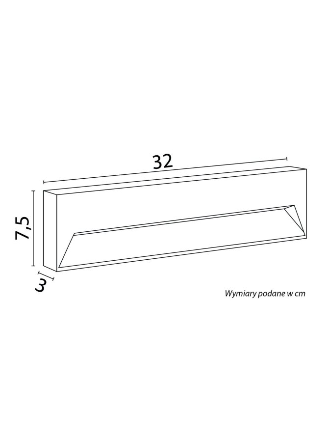 Lampa schodowa natynkowa MUR LONG 32cm 10W IP65 CCT | sklep LEDco.pl