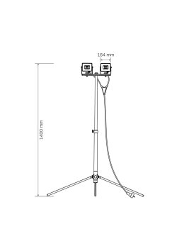 Statyw zestaw LED 140cm tripod regulowana wysokość - LEDco.pl