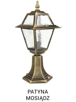 Niski słupek ogrodowy WITRAŻ 47cm E27 retro | sklep LEDco.pl
