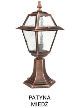 Niski słupek ogrodowy WITRAŻ 47cm E27 retro | sklep LEDco.pl