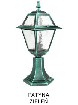 Niski słupek ogrodowy WITRAŻ 47cm E27 retro | sklep LEDco.pl