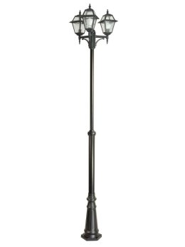 Potrójna latarnia ogrodowa WITRAŻ 185-285cm retro | sklep LEDco.pl