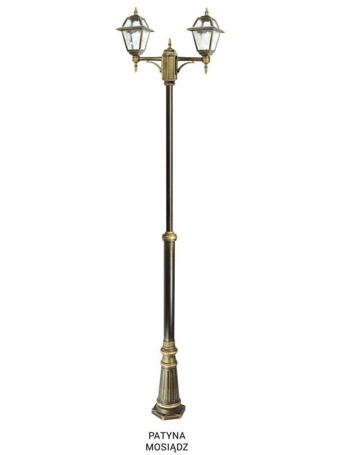 Podwójna latarnia ogrodowa WITRAŻ 185-285cm | sklep LEDco.pl