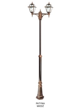 Podwójna latarnia ogrodowa WITRAŻ 185-285cm | sklep LEDco.pl