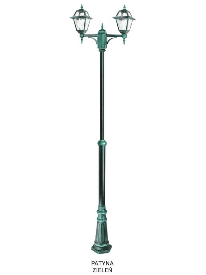 Podwójna latarnia ogrodowa WITRAŻ 185-285cm | sklep LEDco.pl