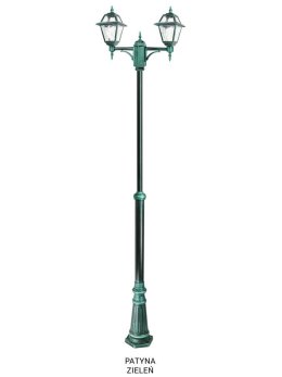 Podwójna latarnia ogrodowa WITRAŻ 185-285cm | sklep LEDco.pl